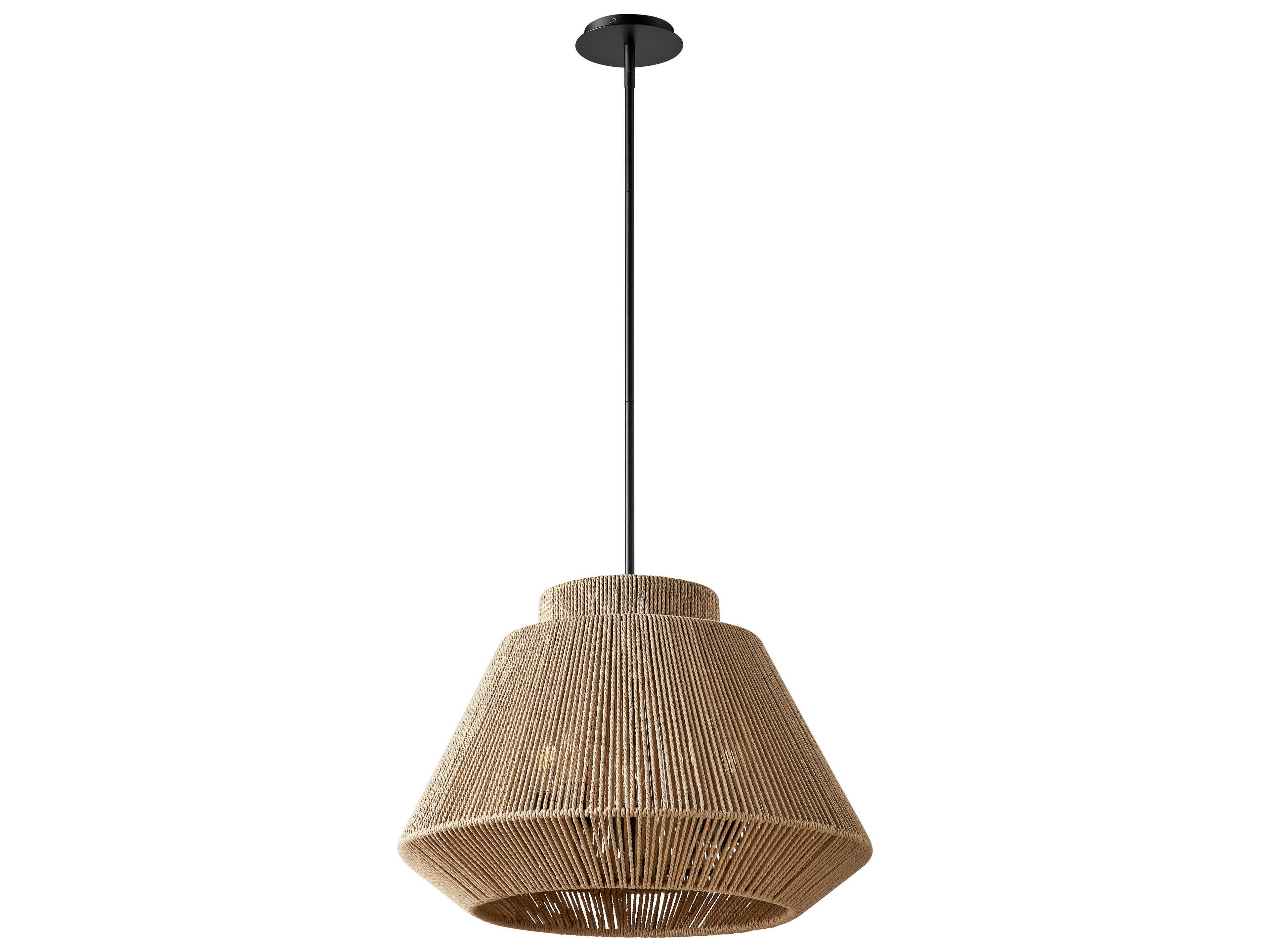 Justice Design Group Eco Nido 5-Light Matte Black Brown Pendant