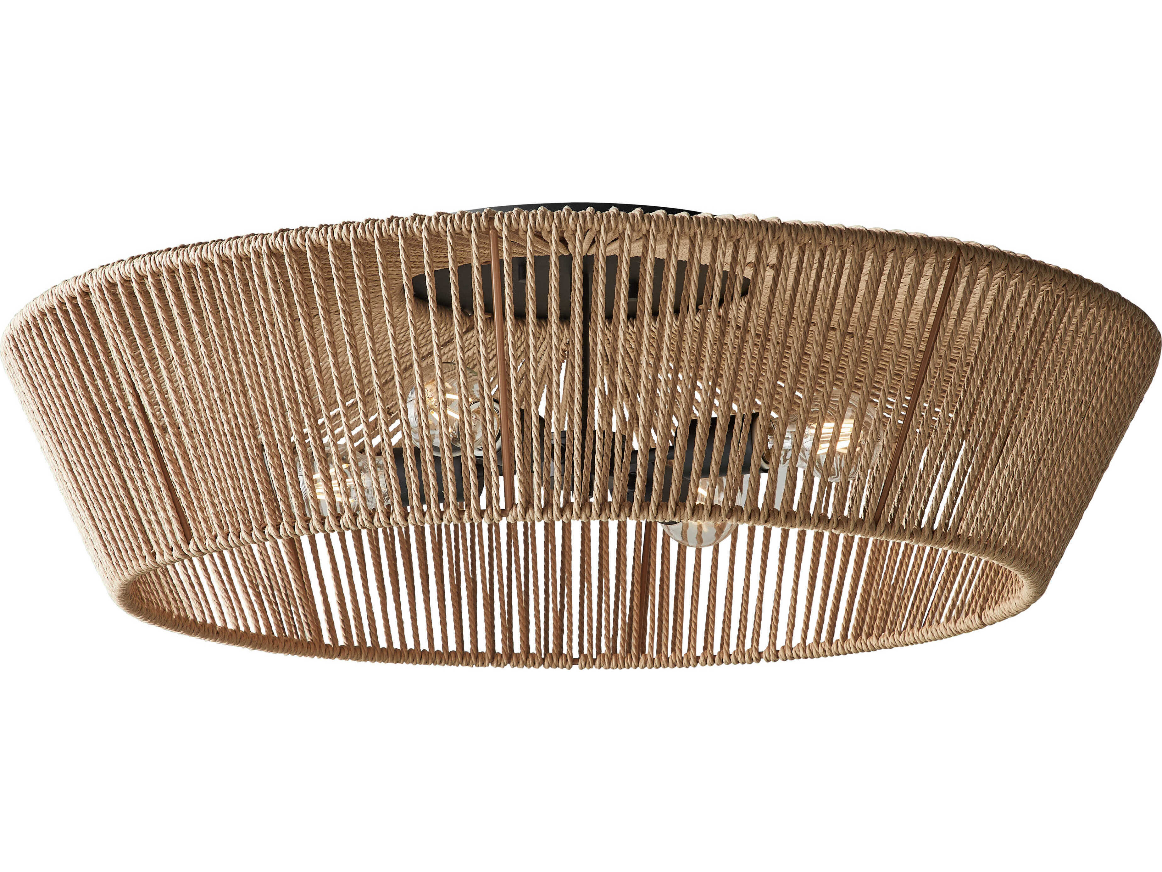 Justice Design Group Eco Nido 4-Light Matte Black Brown Flush Mount