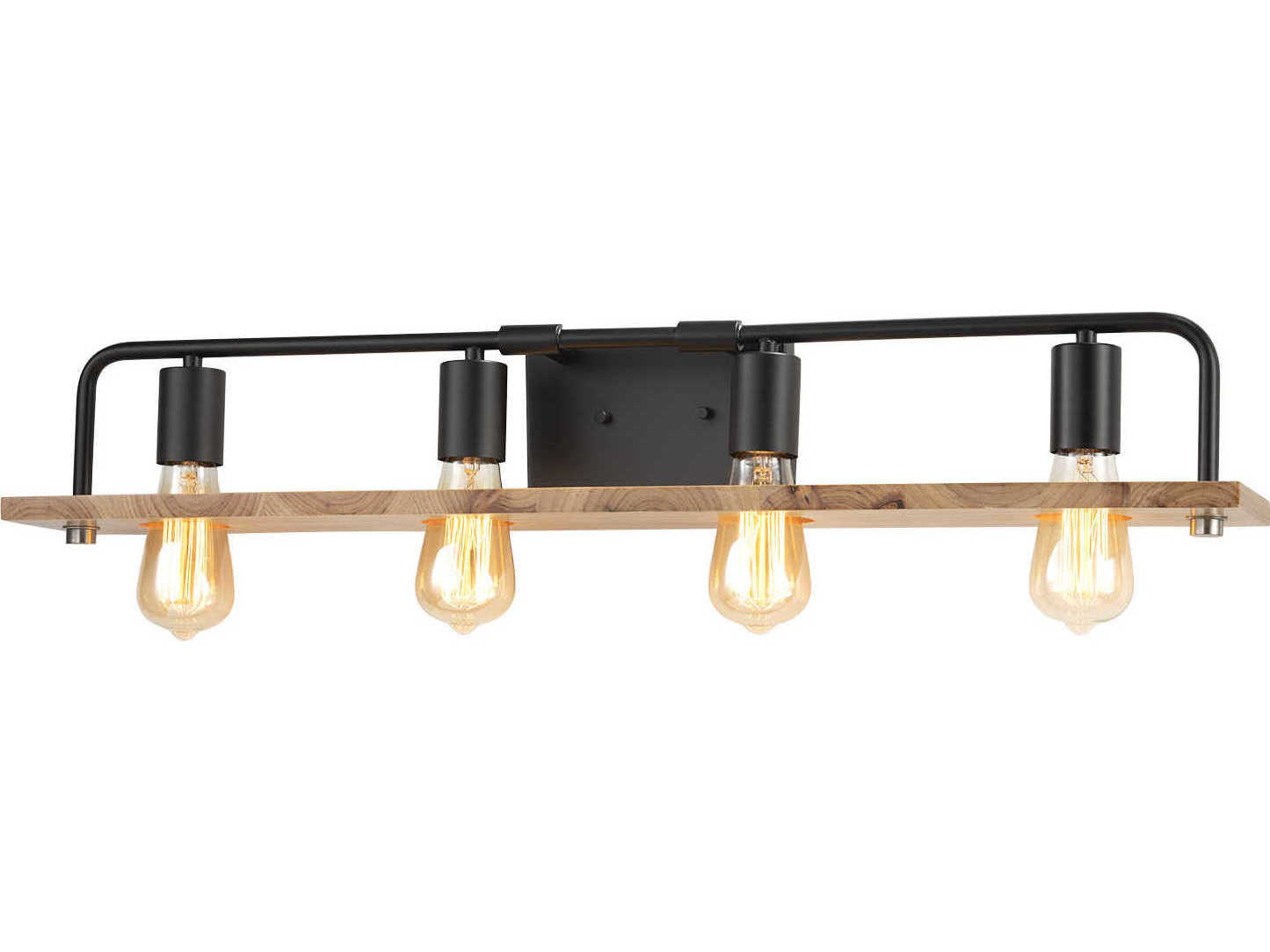 Justice Design Group Eco 4-Light Matte Black Vanity Light