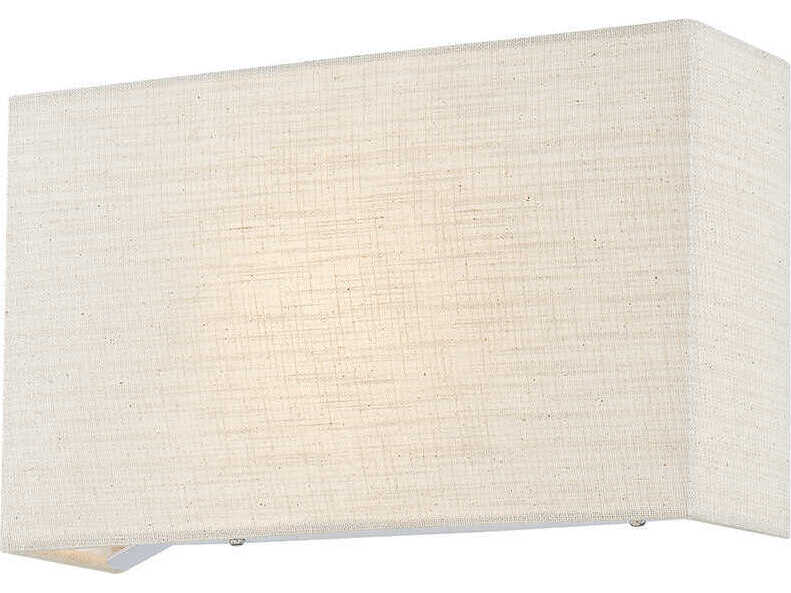 Justice Design Group Textile 1-Light Cream Linen Off White ADA Wall Sconce