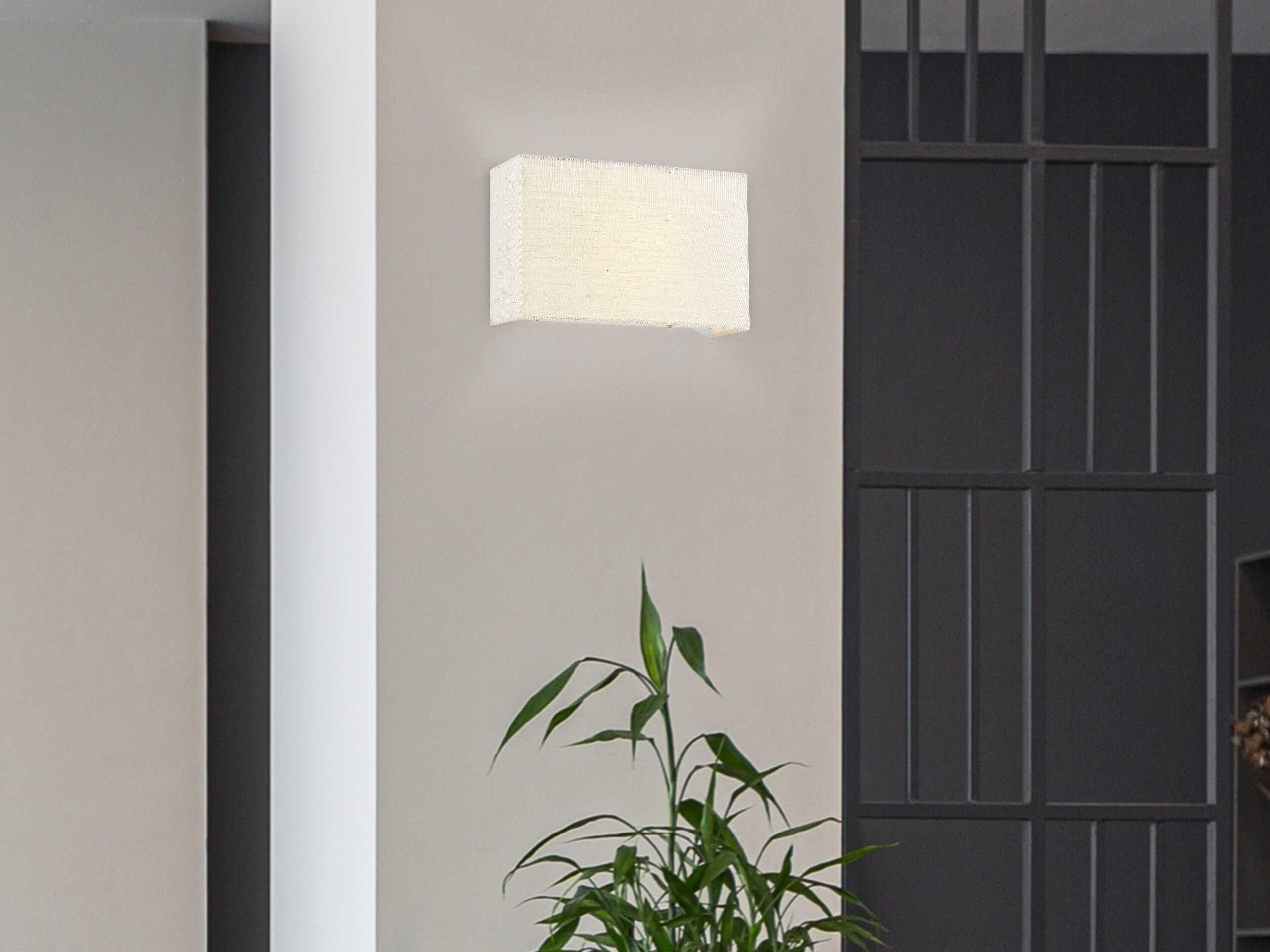 Justice Design Group Textile 1-Light Cream Linen Off White ADA Wall Sconce