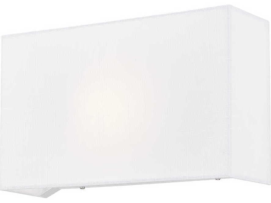 Justice Design Group Textile 1-Light White Linen ADA Wall Sconce