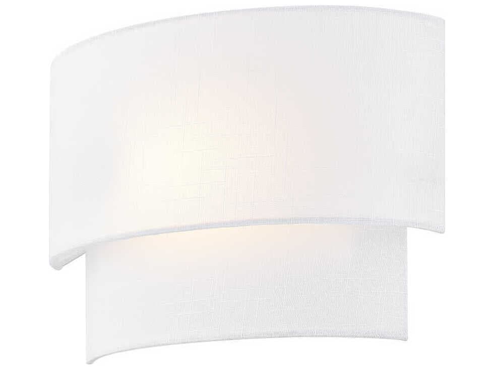 Justice Design Group Textile 1-Light White Linen ADA Wall Sconce