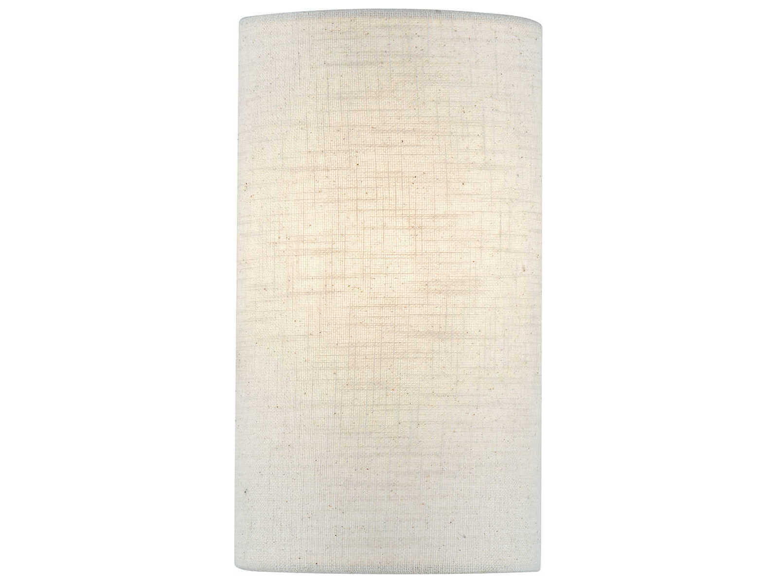 Justice Design Group Textile 1-Light Cream Linen Off White ADA Wall Sconce