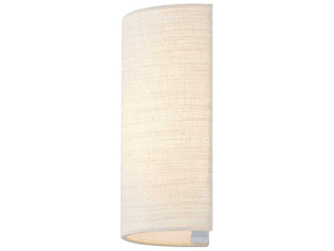 Justice Design Group Textile 1-Light Cream Linen Off White ADA Wall Sconce