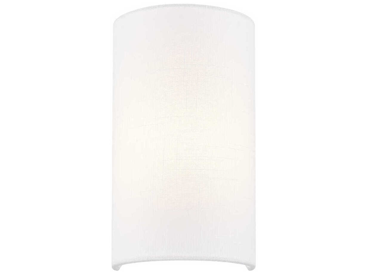 Justice Design Group Textile 1-Light White Linen ADA Wall Sconce