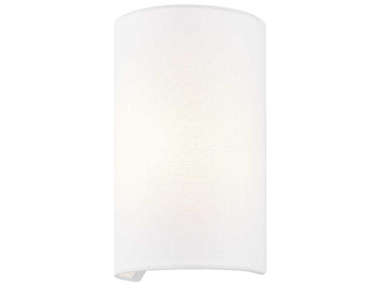 Justice Design Group Textile 1-Light White Linen ADA Wall Sconce