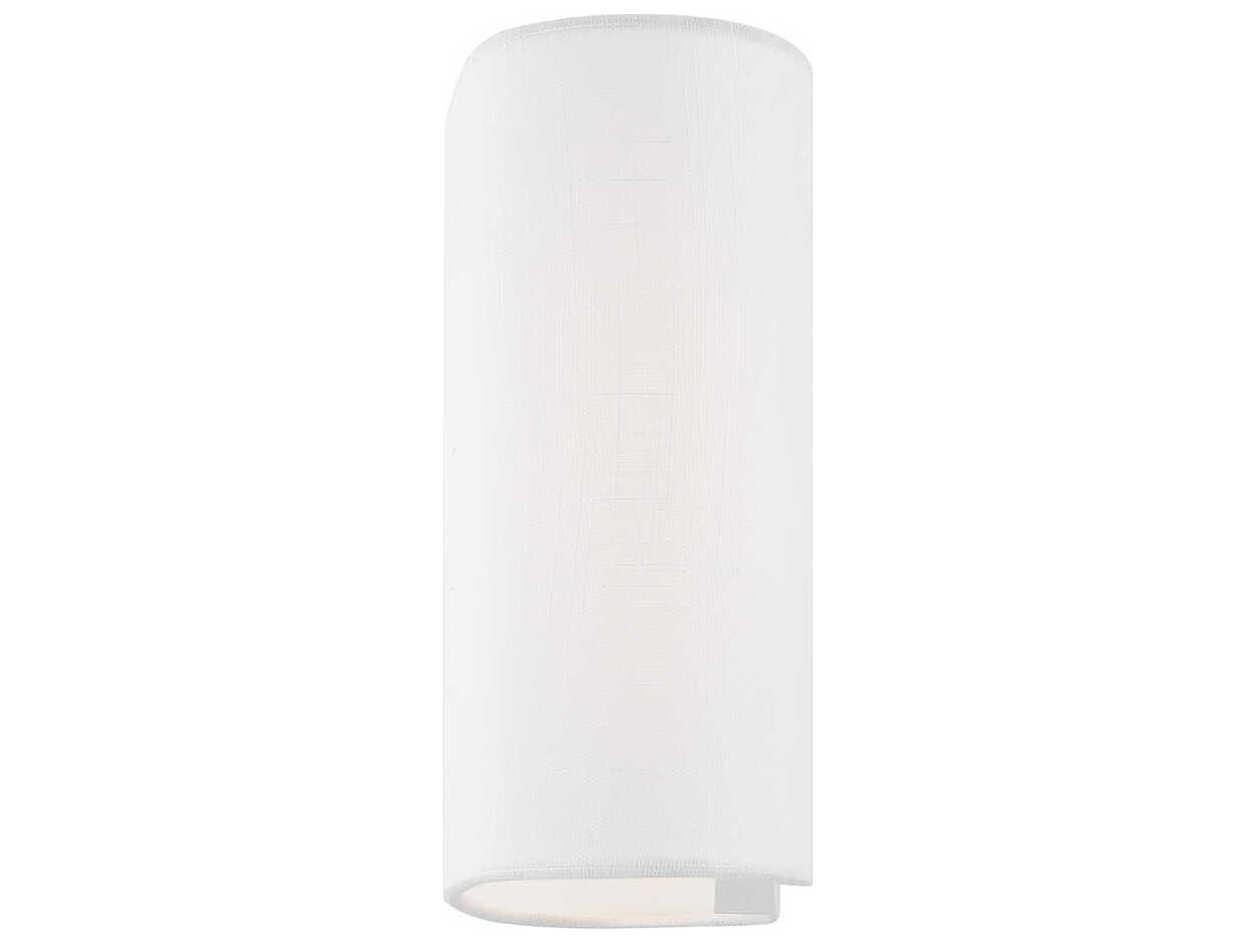 Justice Design Group Textile 1-Light White Linen ADA Wall Sconce