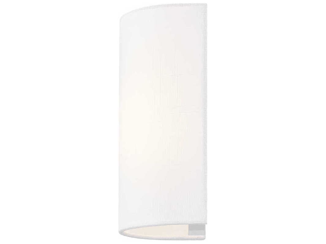 Justice Design Group Textile 1-Light White Linen ADA Wall Sconce