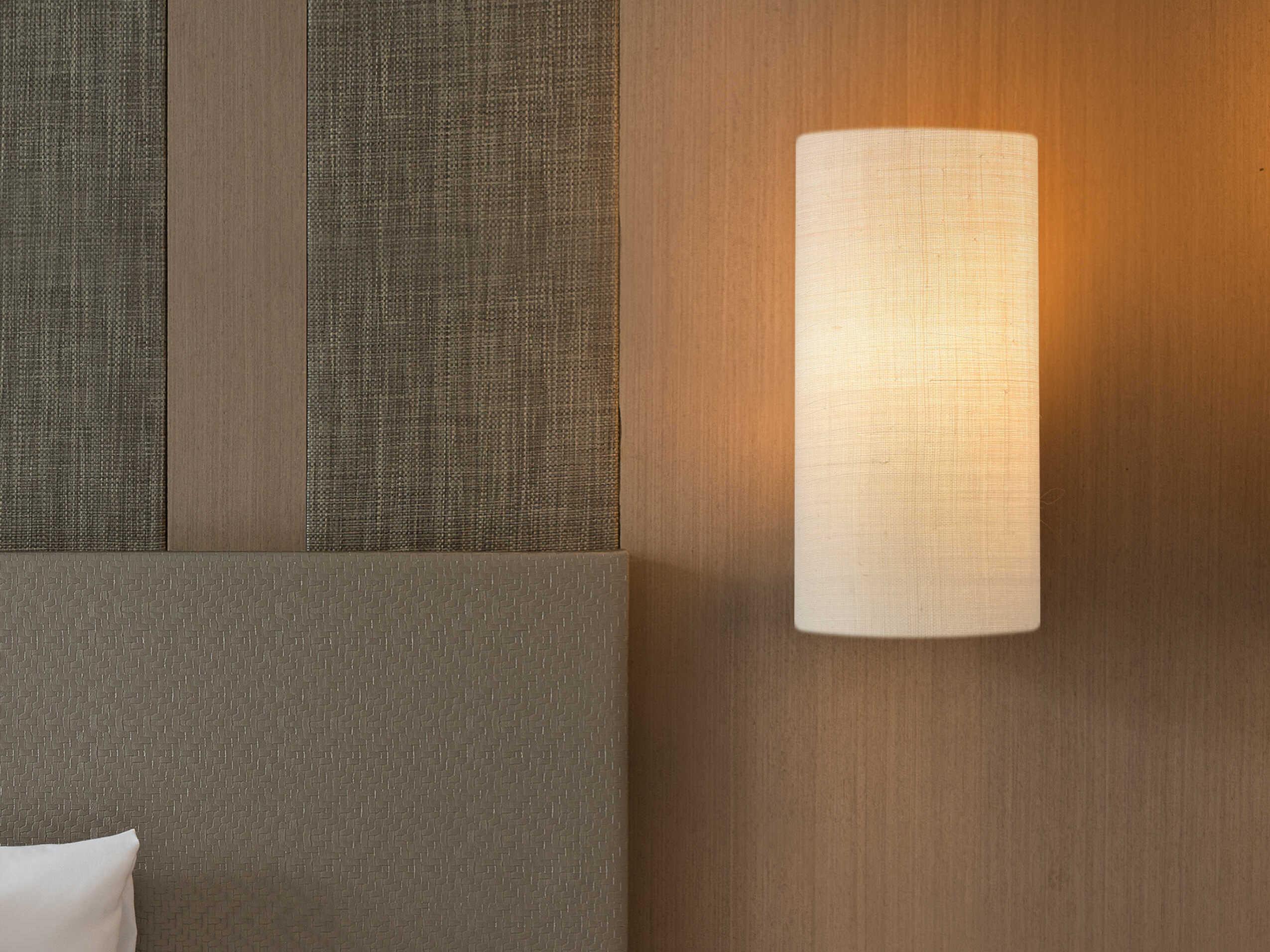 Justice Design Group Textile 1-Light White Linen ADA Wall Sconce