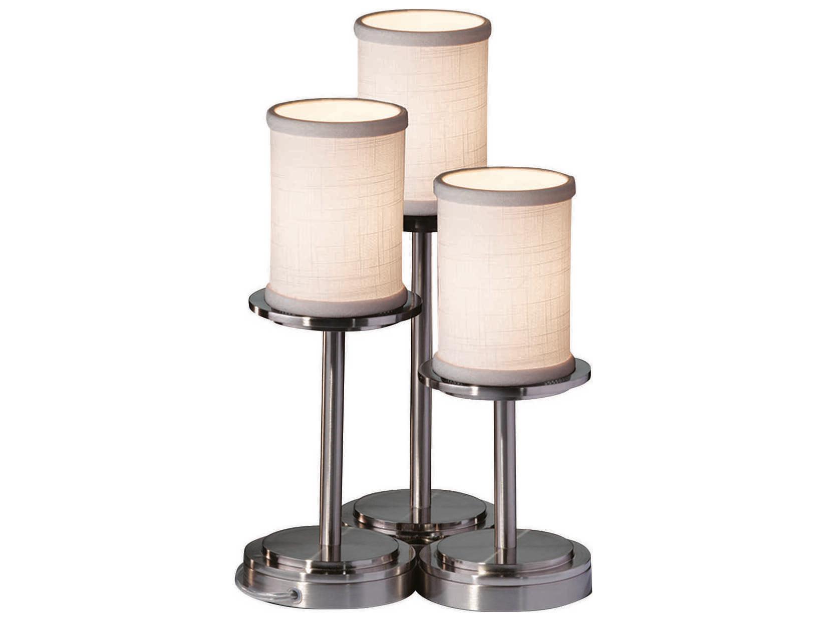 Justice Design Group Textile Dakota Nickel Table Lamp