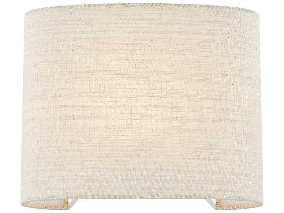 Justice Design Group Textile 1-Light Cream Linen Off White ADA Wall Sconce