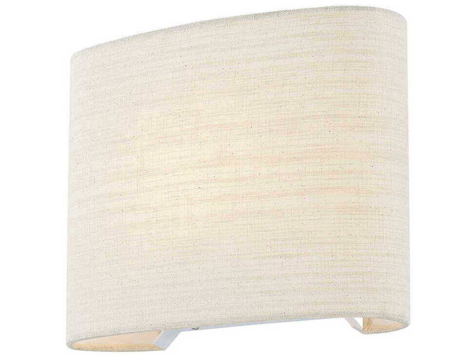 Justice Design Group Textile 1-Light Cream Linen Off White ADA Wall Sconce