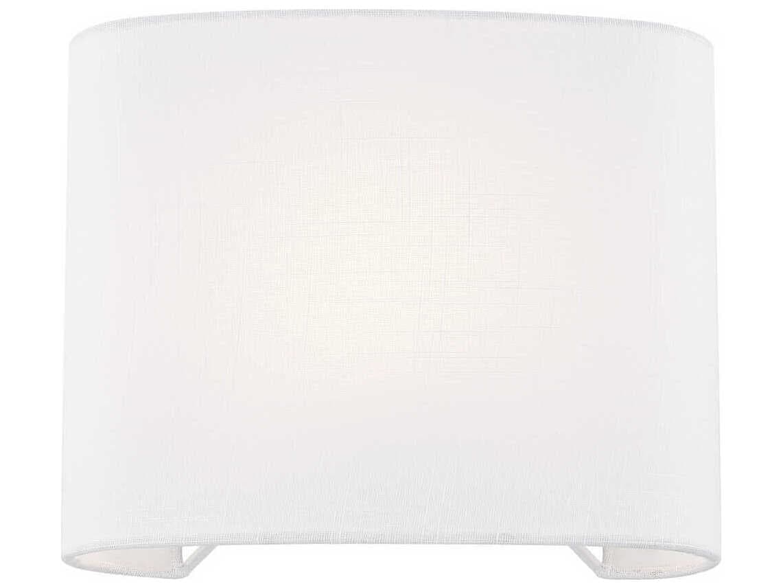 Justice Design Group Textile 1-Light White Linen ADA Wall Sconce