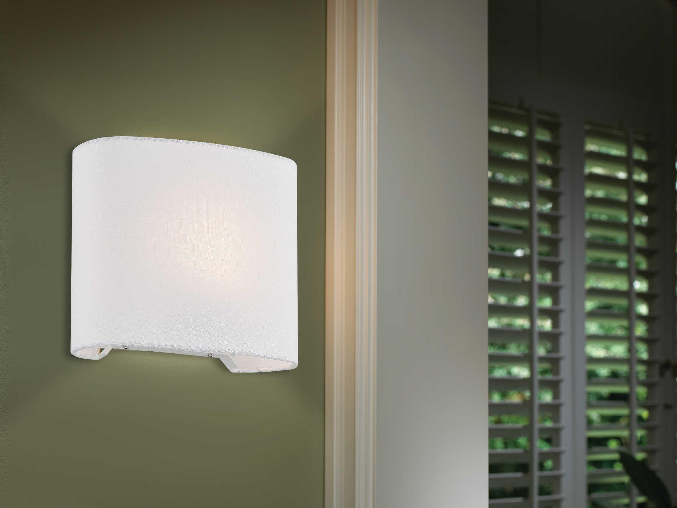 Justice Design Group Textile 1-Light White Linen ADA Wall Sconce