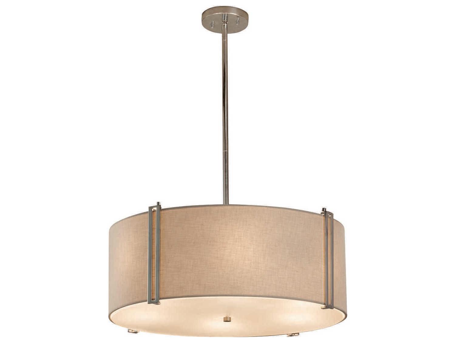 Justice Design Group Textile Bronze Drum Pendant