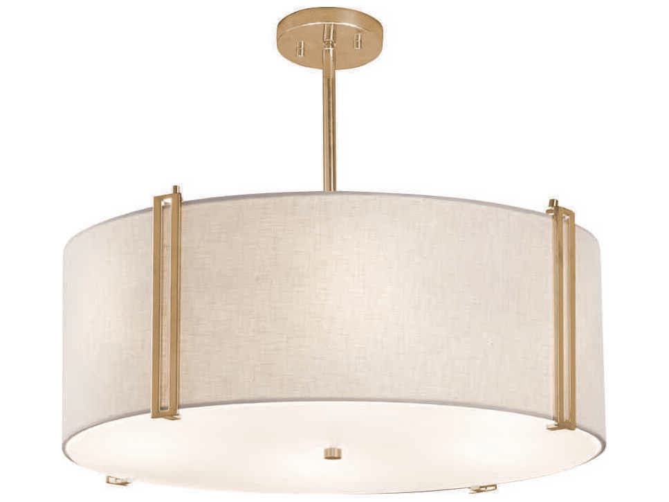 Justice Design Group Textile Bronze Drum Pendant