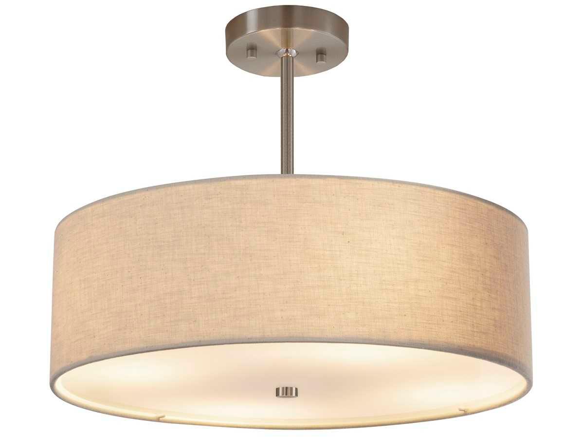 Justice Design Group Textile 3-Light Bronze Drum Pendant