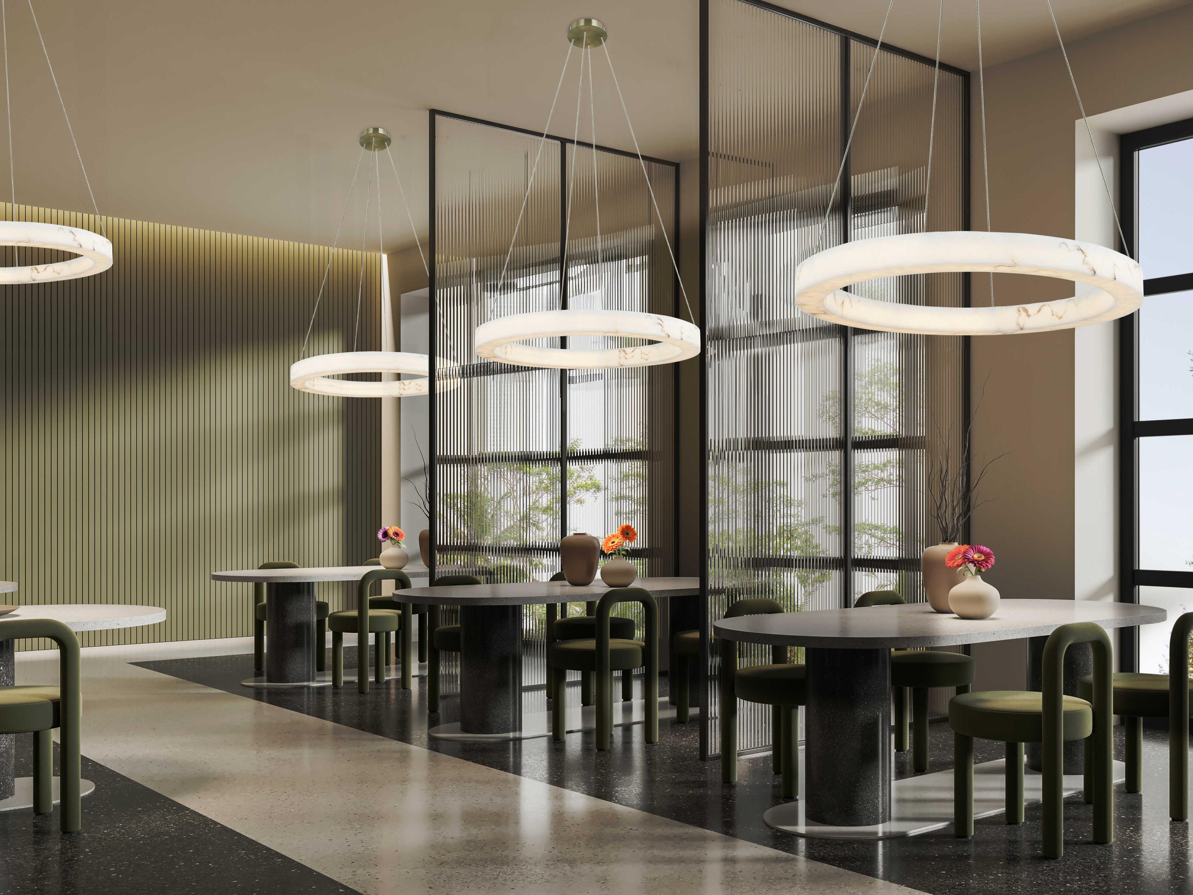 Justice Design Group Lumenaria Medley Brushed Brass Round Pendant