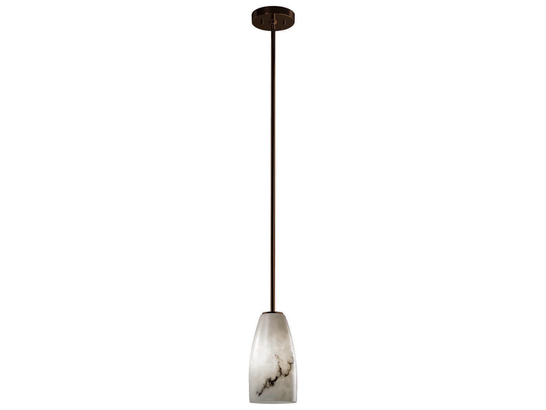 Justice Design Group Lumenaria 1-Light Bronze Bell Mini Pendant