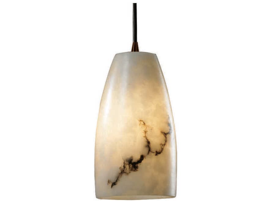 Justice Design Group Lumenaria 1-Light Bronze Bell Mini Pendant