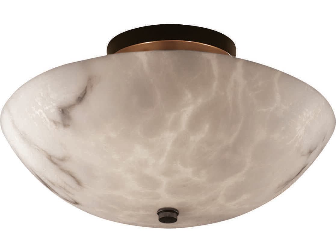 Justice Design Group Lumenaria 2-Light Bronze Bowl Semi Flush Mount