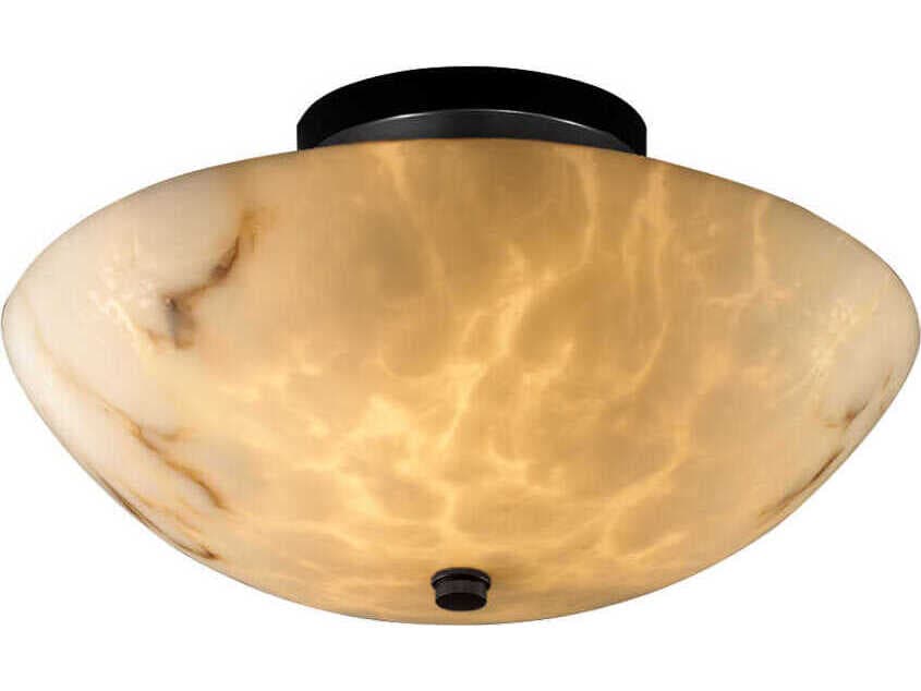 Justice Design Group Lumenaria 2-Light Bronze Bowl Semi Flush Mount