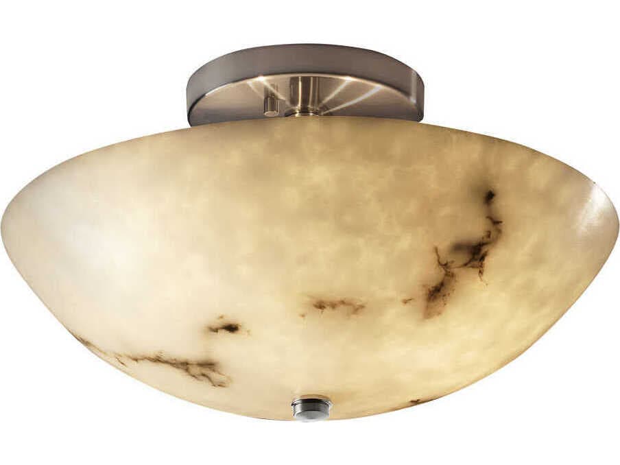 Justice Design Group Lumenaria 2-Light Bronze Bowl Semi Flush Mount