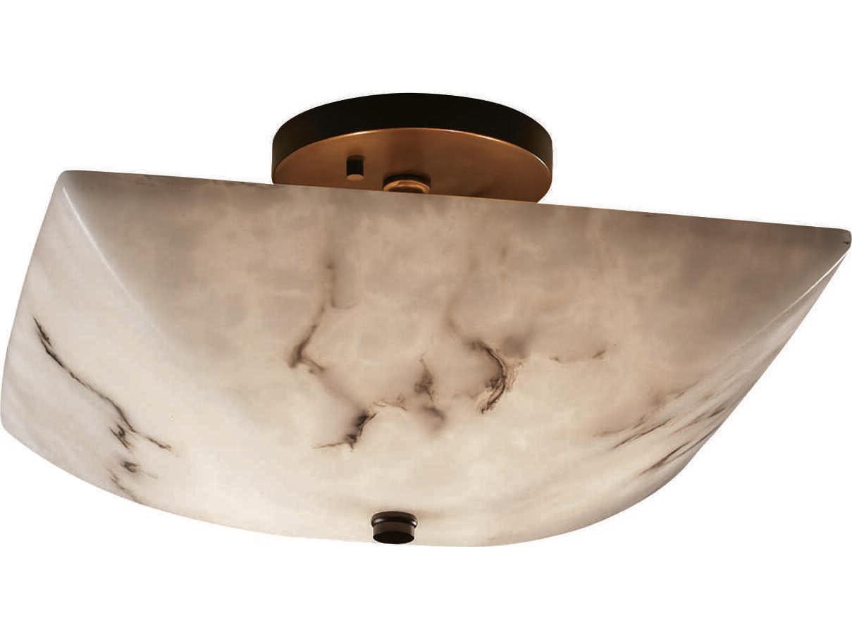 Justice Design Group Lumenaria 2-Light Bronze Bowl Semi Flush Mount