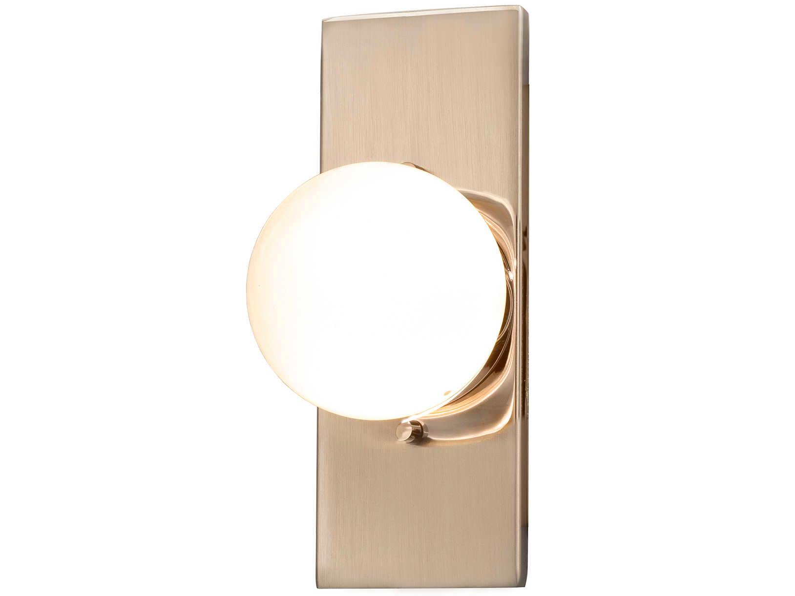 Justice Design Group Fusion 1-Light Nickel Glass LED Wall Sconce