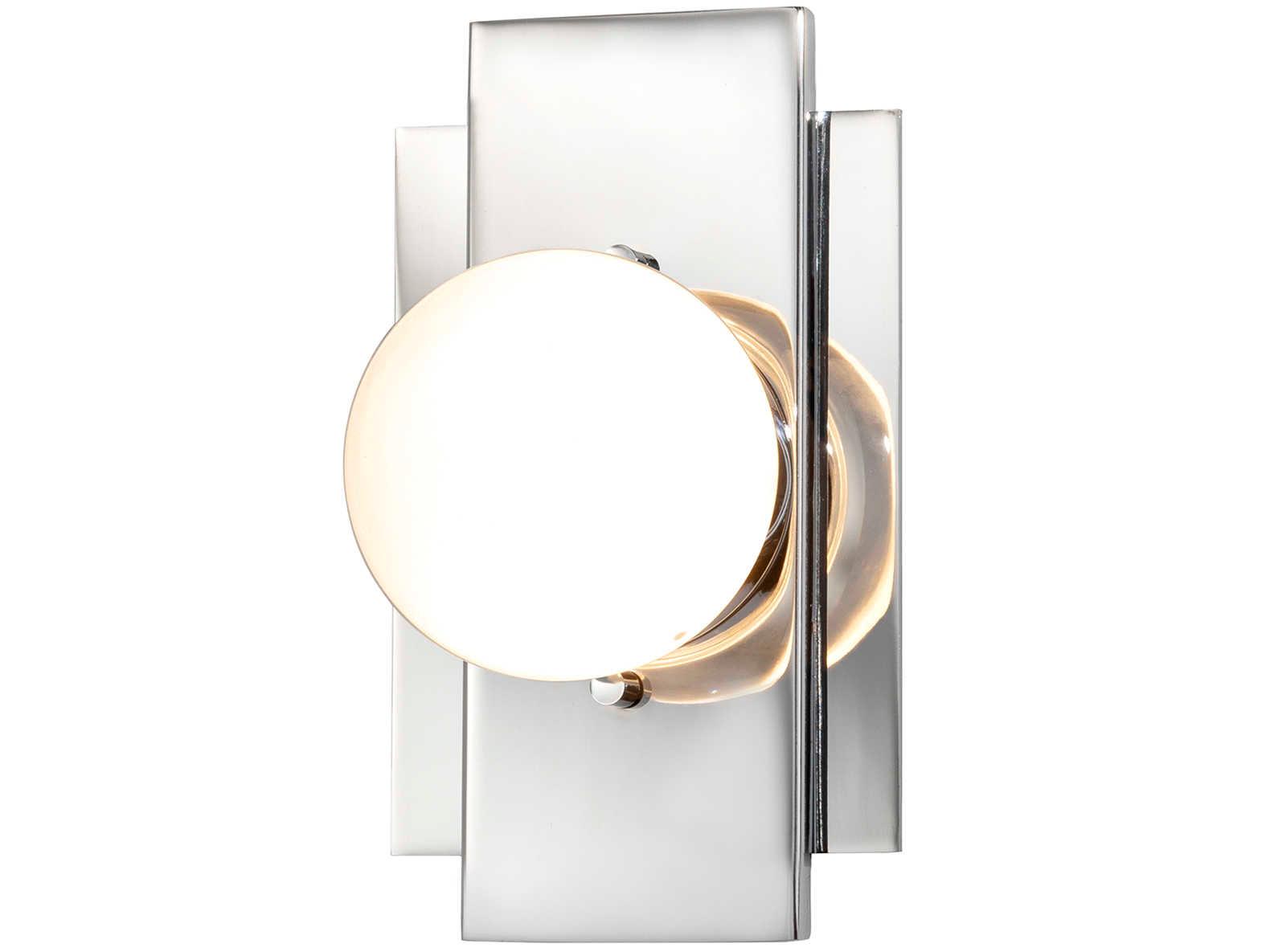 Justice Design Group Fusion 1-Light Nickel Glass LED Wall Sconce