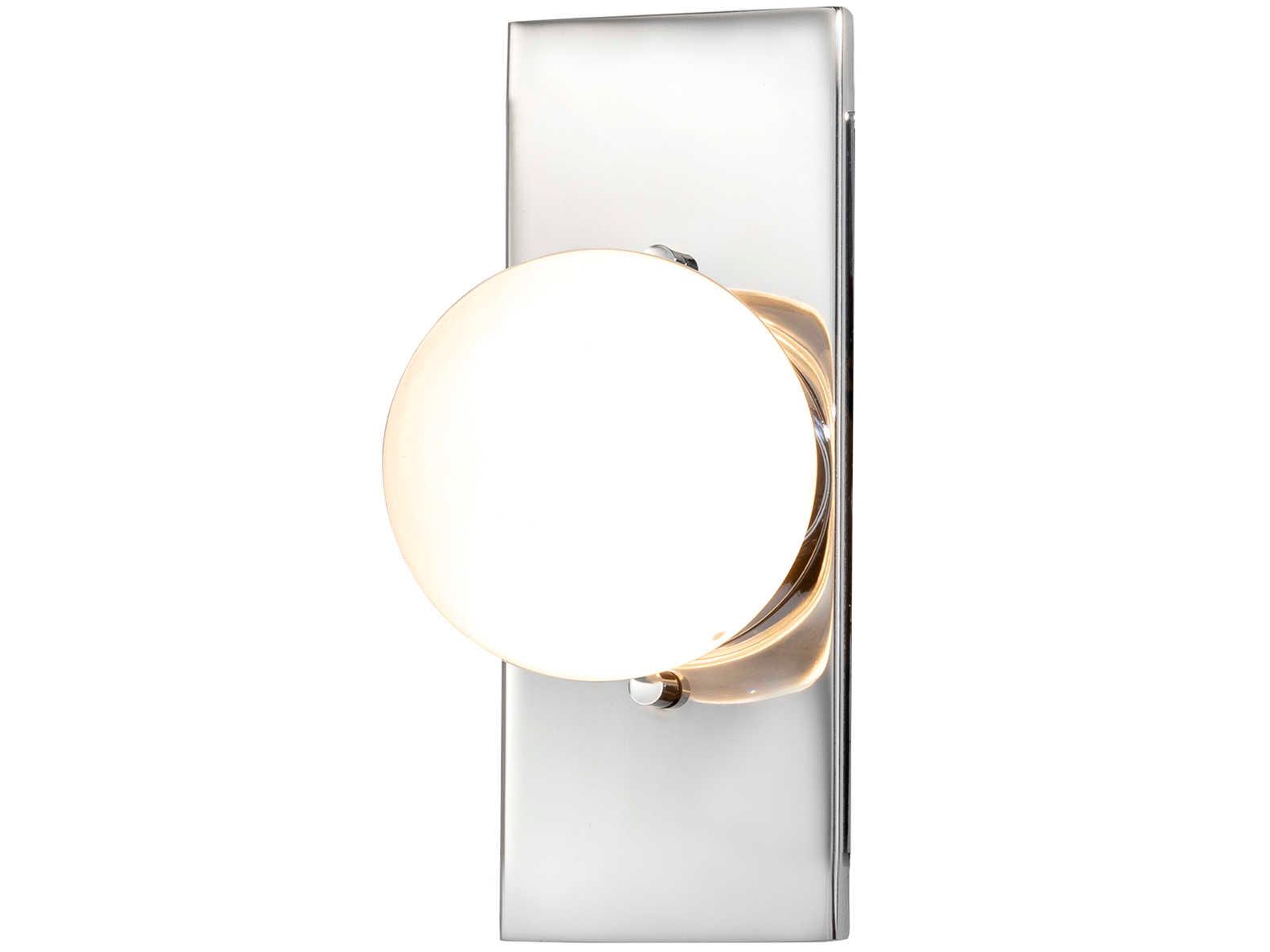 Justice Design Group Fusion 1-Light Nickel Glass LED Wall Sconce
