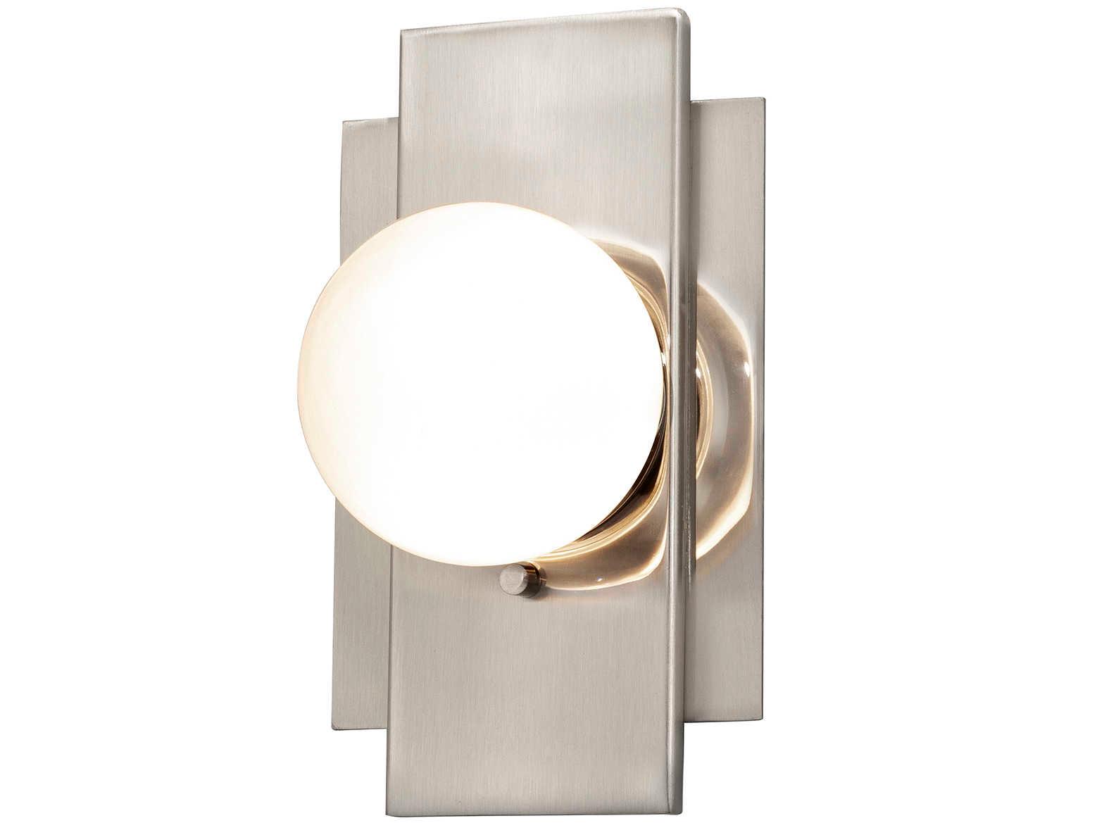 Justice Design Group Fusion 1-Light Nickel Glass LED Wall Sconce