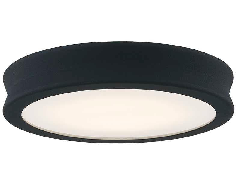 Justice Design Group Fusion Brass Glass LED Round Flush Mount