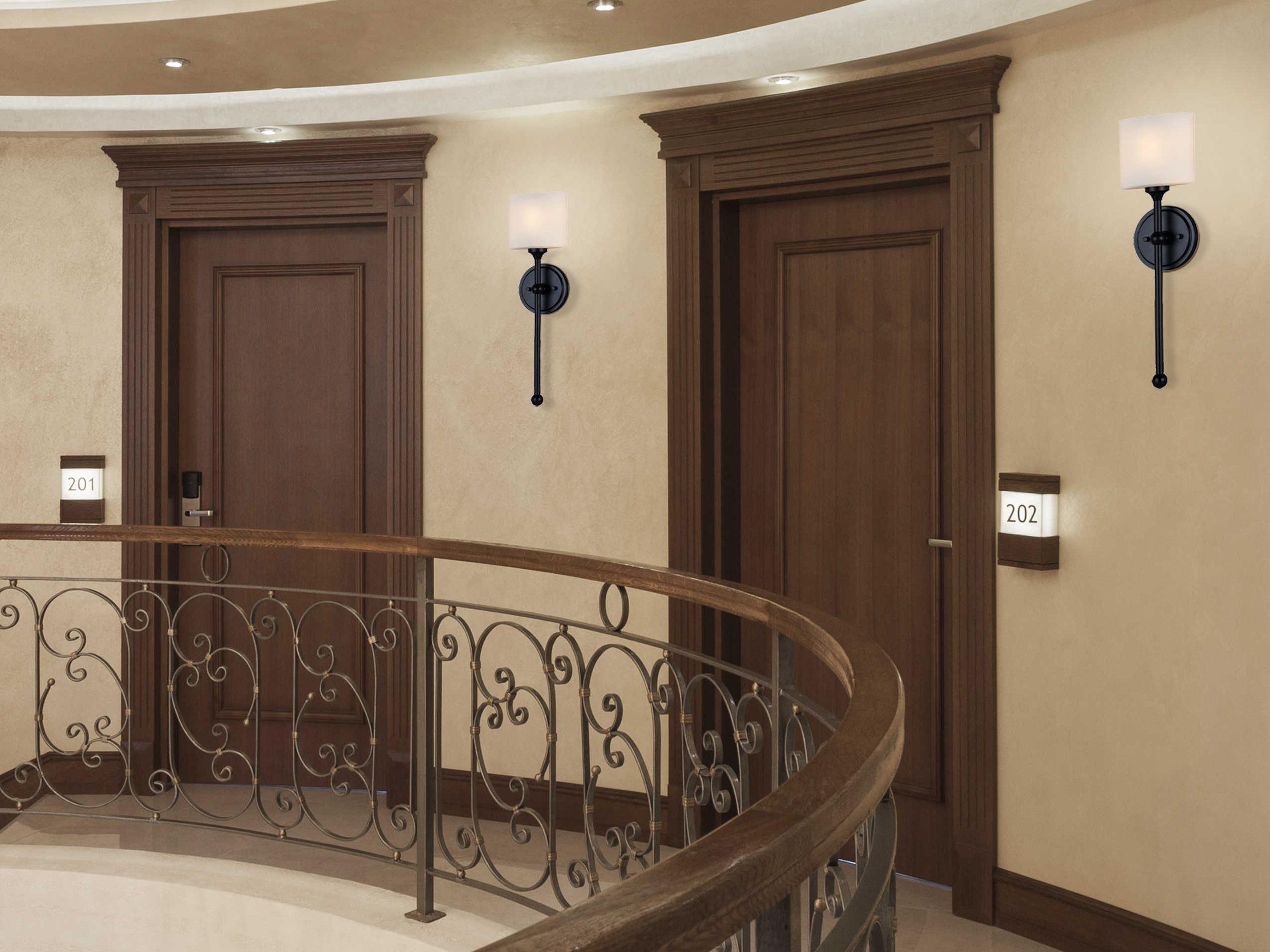 Justice Design Group Fusion 1-Light Nickel Glass Wall Sconce