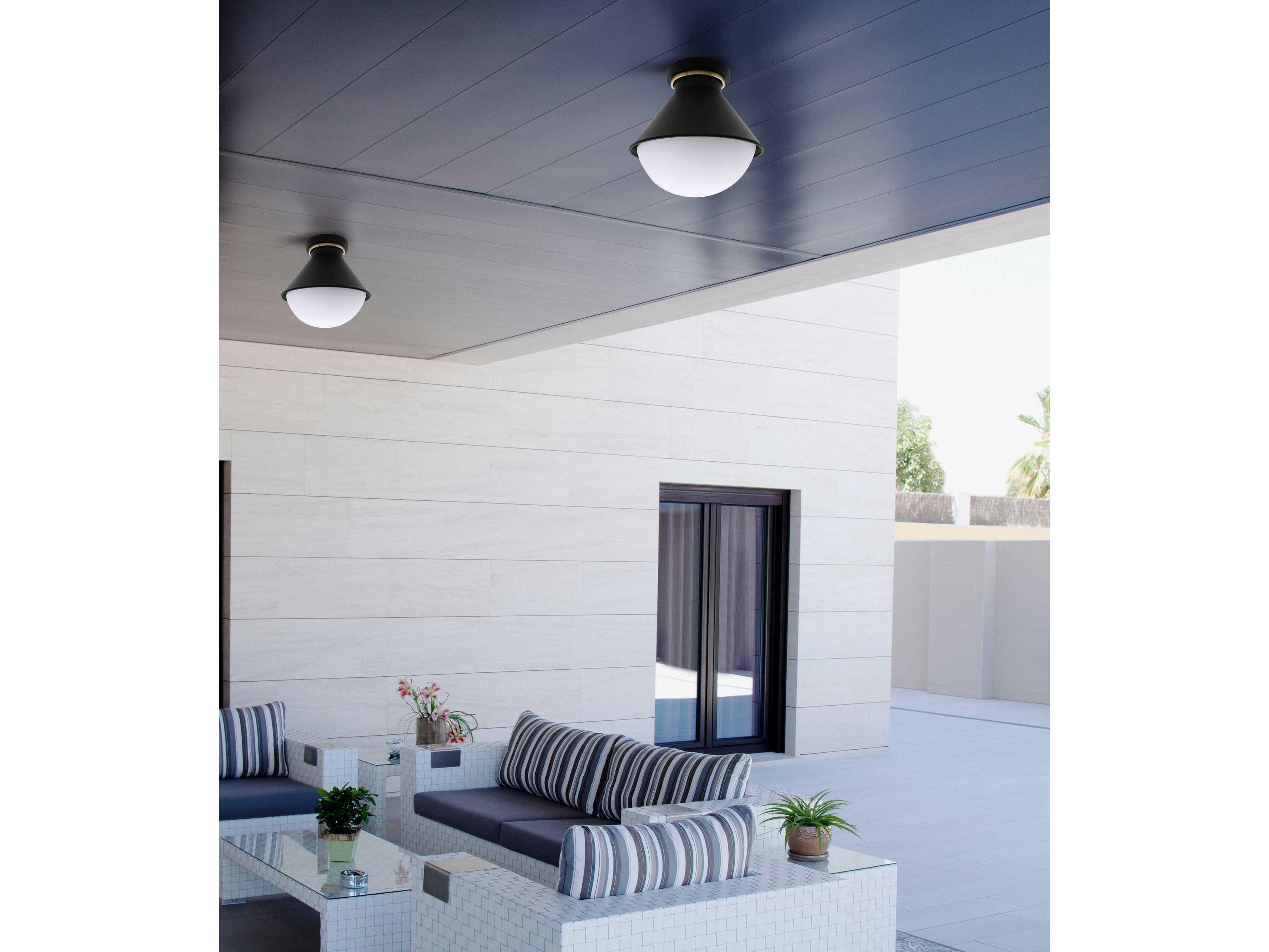 Justice Design Group Fusion Ravelle 1-Light Outdoor Ceiling Light