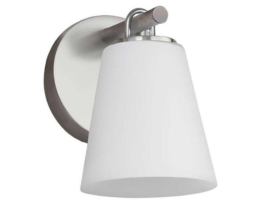 Justice Design Group Fusion 1-Light Brushed Nickel Glass Wall Sconce