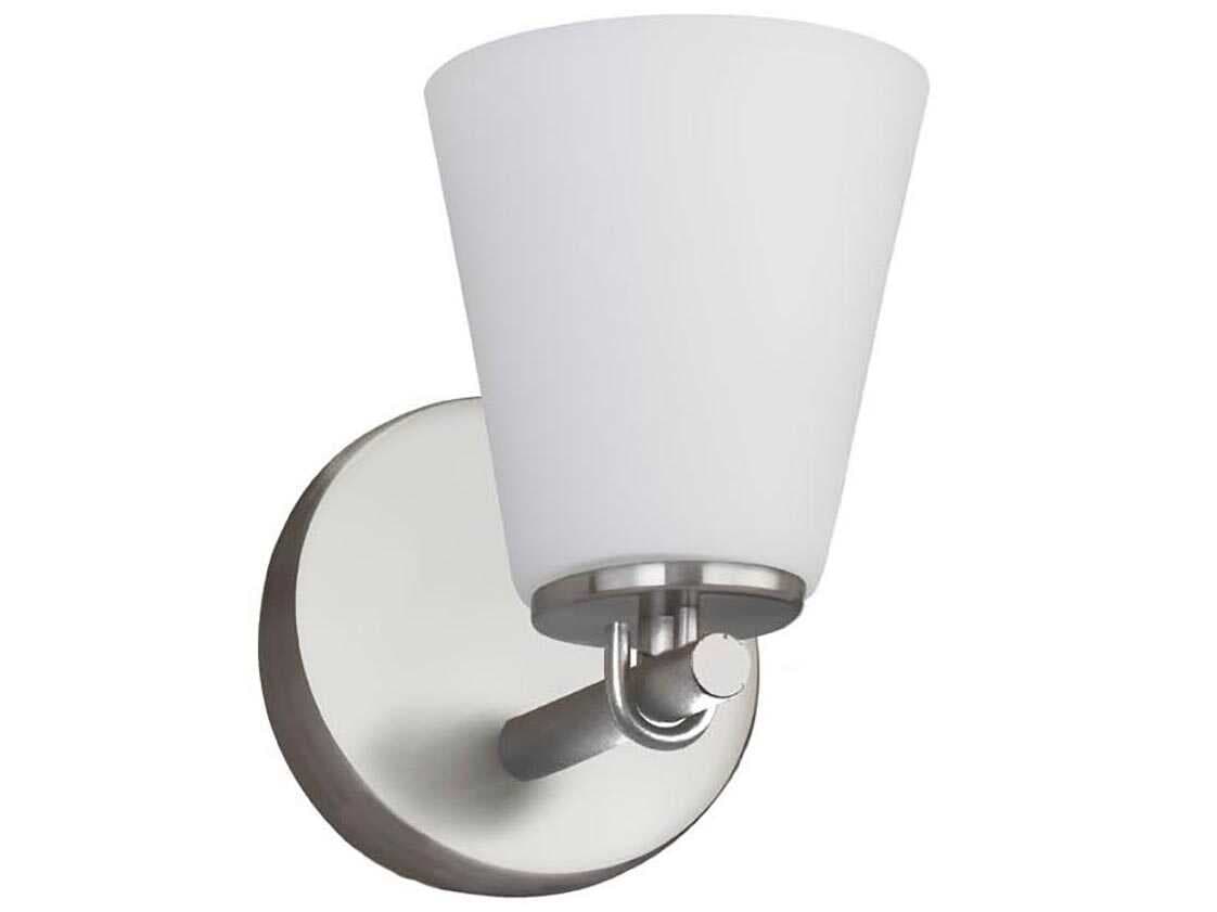 Justice Design Group Fusion 1-Light Brushed Nickel Glass Wall Sconce