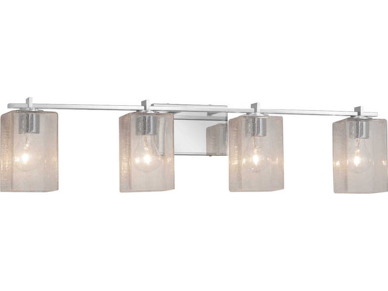 Justice Design Group Fusion 4-Light Clear Glass Vanity Light