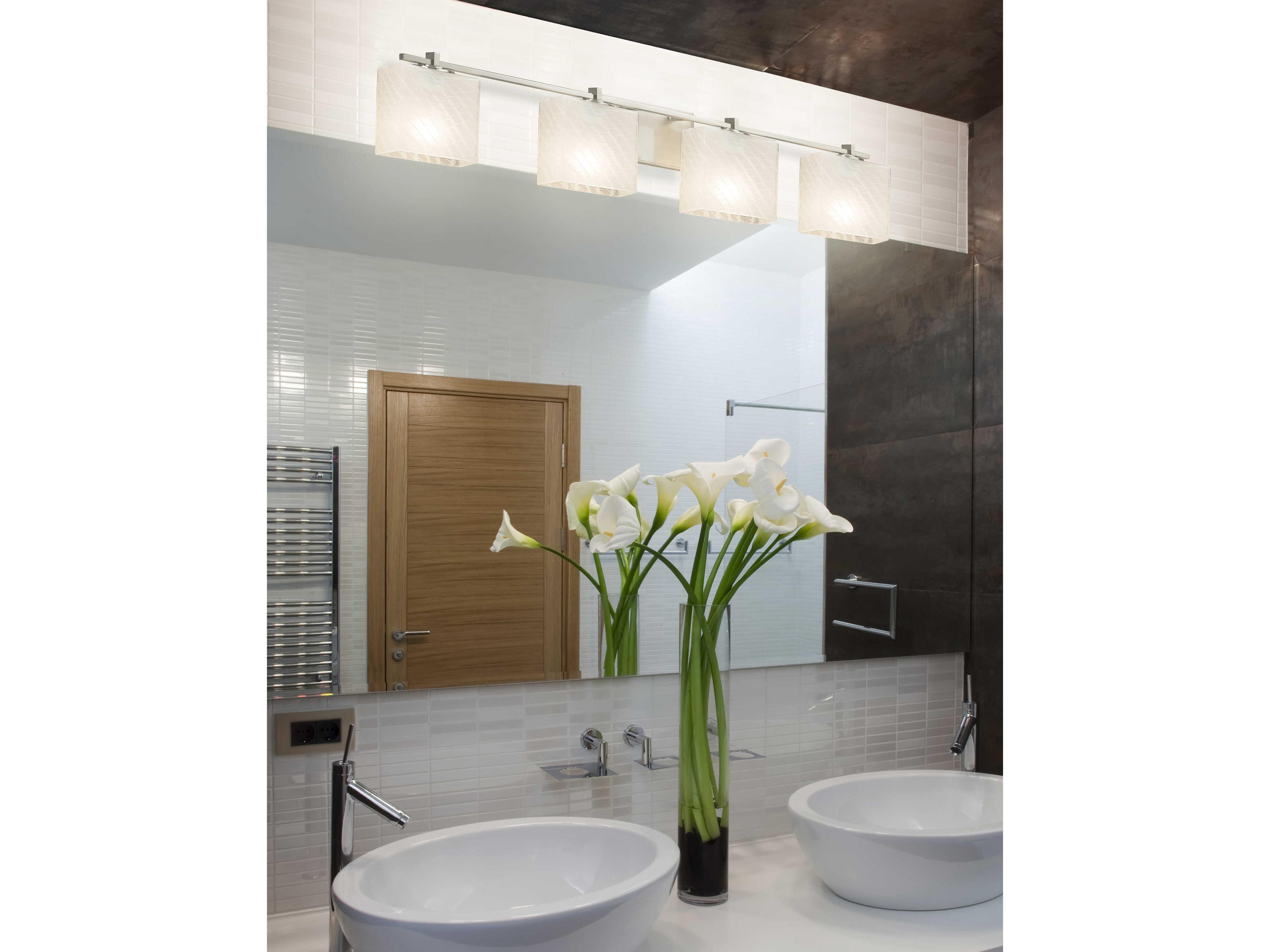 Justice Design Group Fusion 4-Light Clear Glass Vanity Light