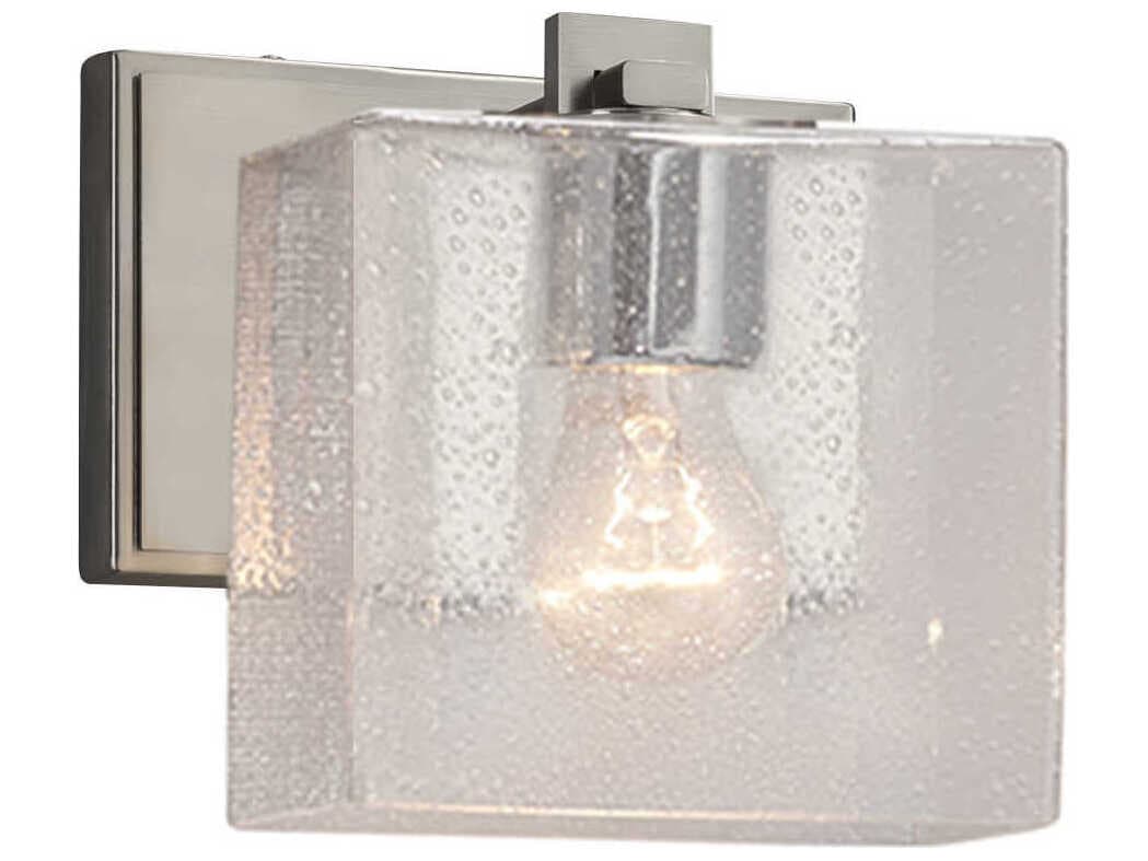 Justice Design Group Fusion Bronze Glass Wall Sconce