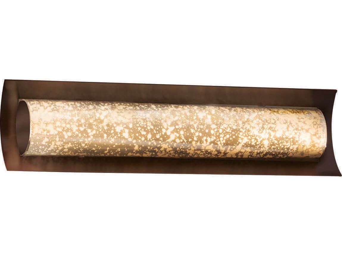 Justice Design Group Fusion Nickel Glass LED Vanity Light