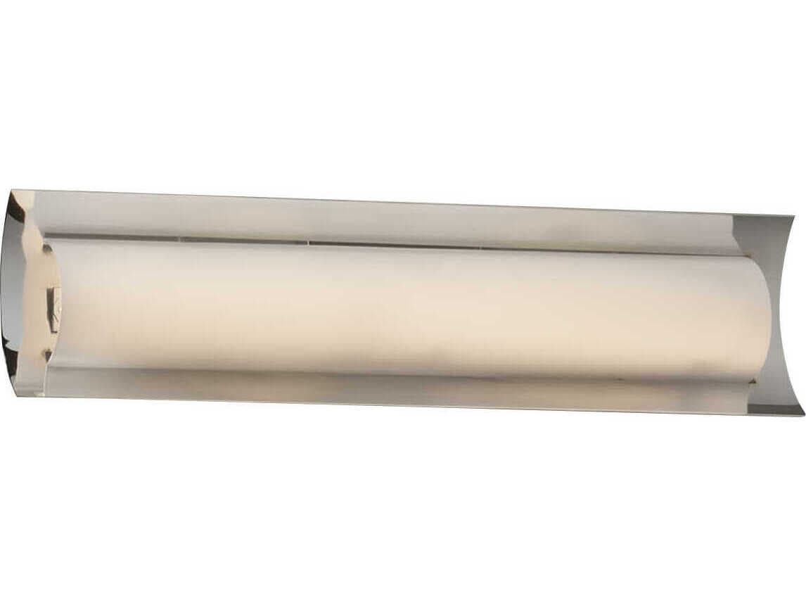 Justice Design Group Fusion Nickel Glass LED Vanity Light