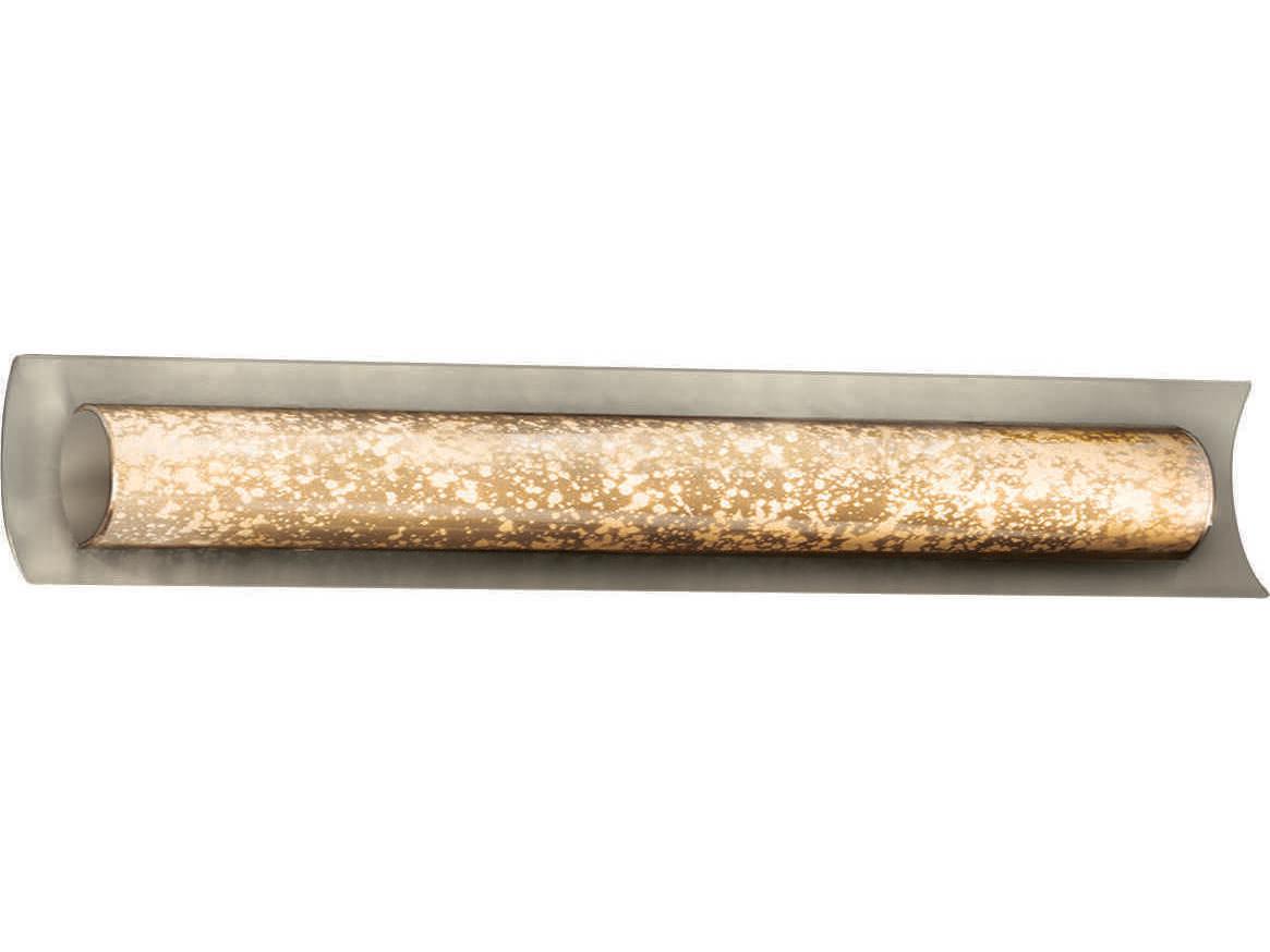 Justice Design Group Fusion Nickel Glass LED Vanity Light