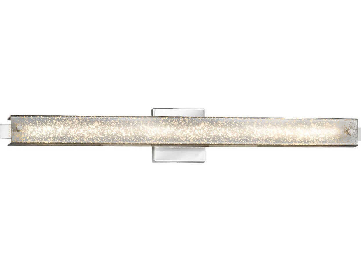 Justice Design Group Fusion Nickel Glass LED Vanity Light