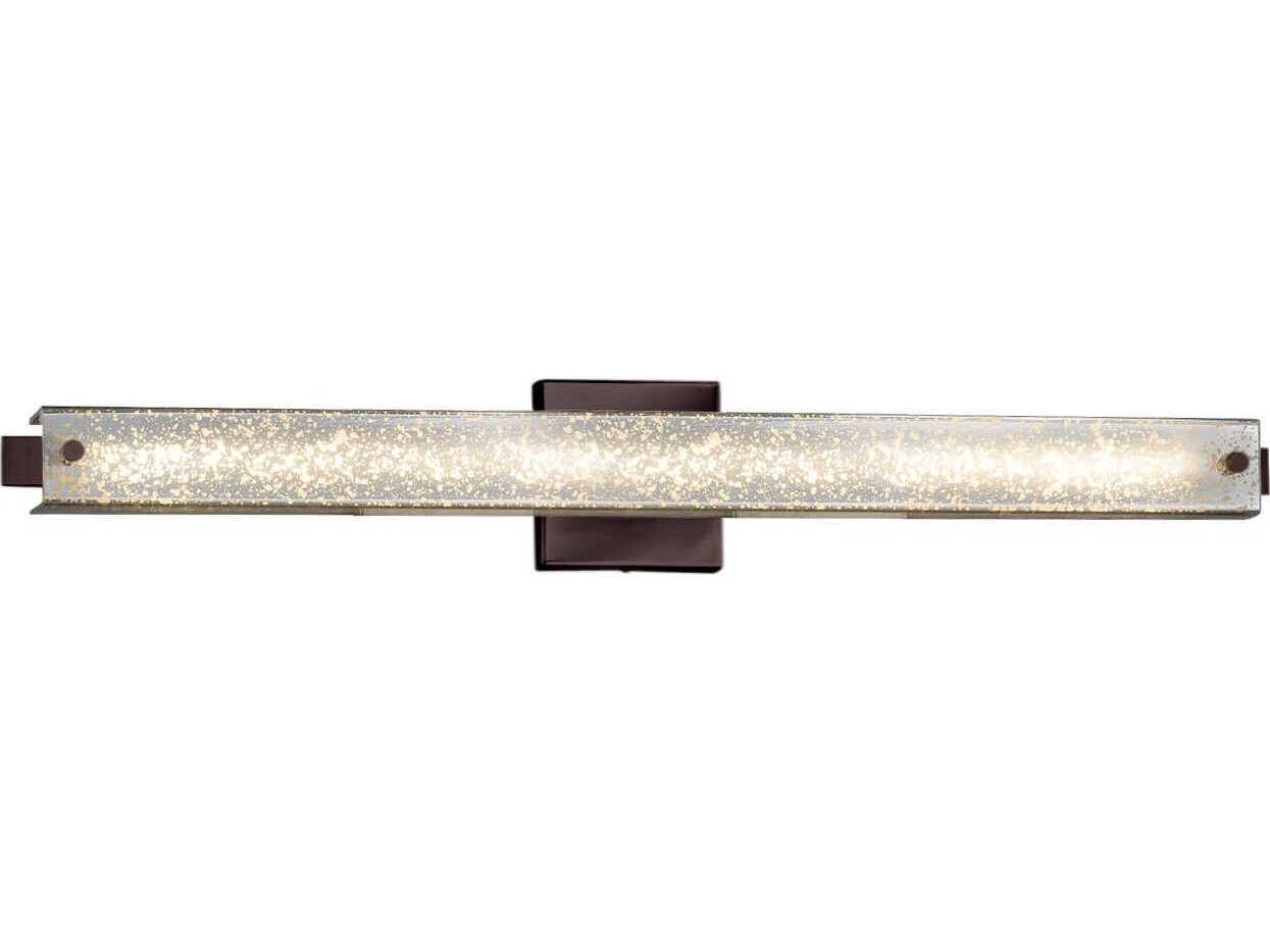 Justice Design Group Fusion Nickel Glass LED Vanity Light