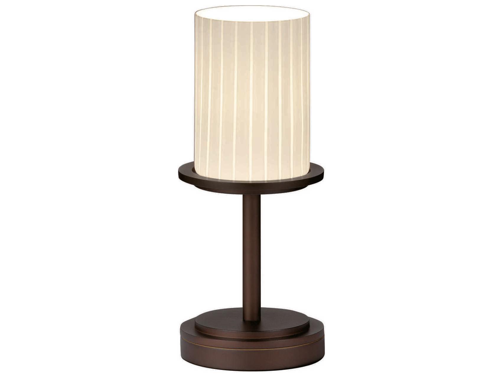 Justice Design Group Fusion Dakota Bronze Glass Table Lamp