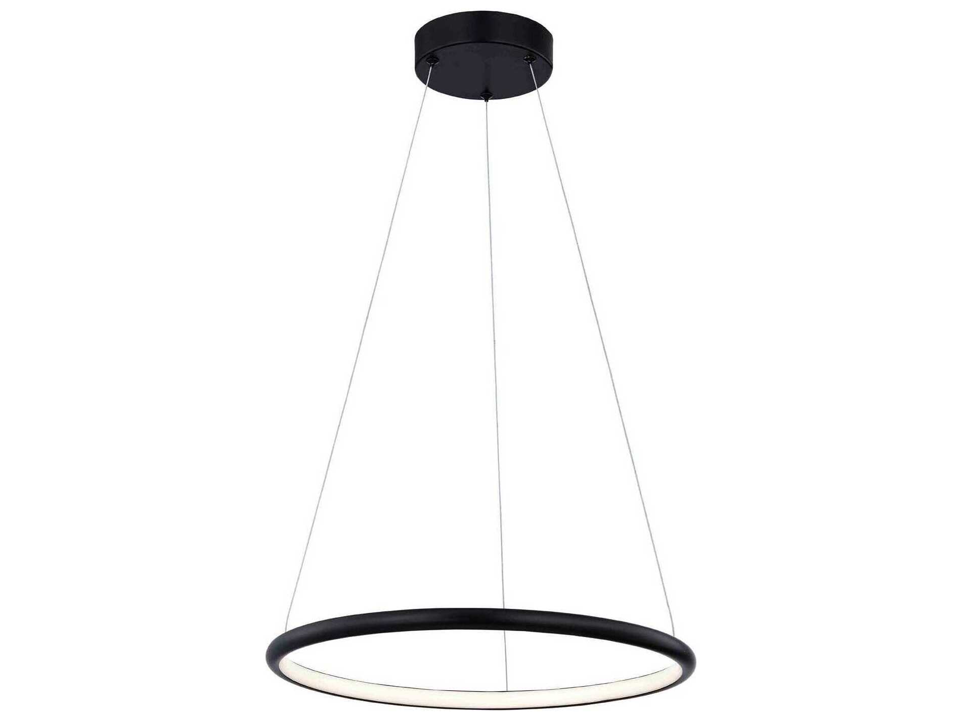 Justice Design Group Matte Black LED Round Pendant