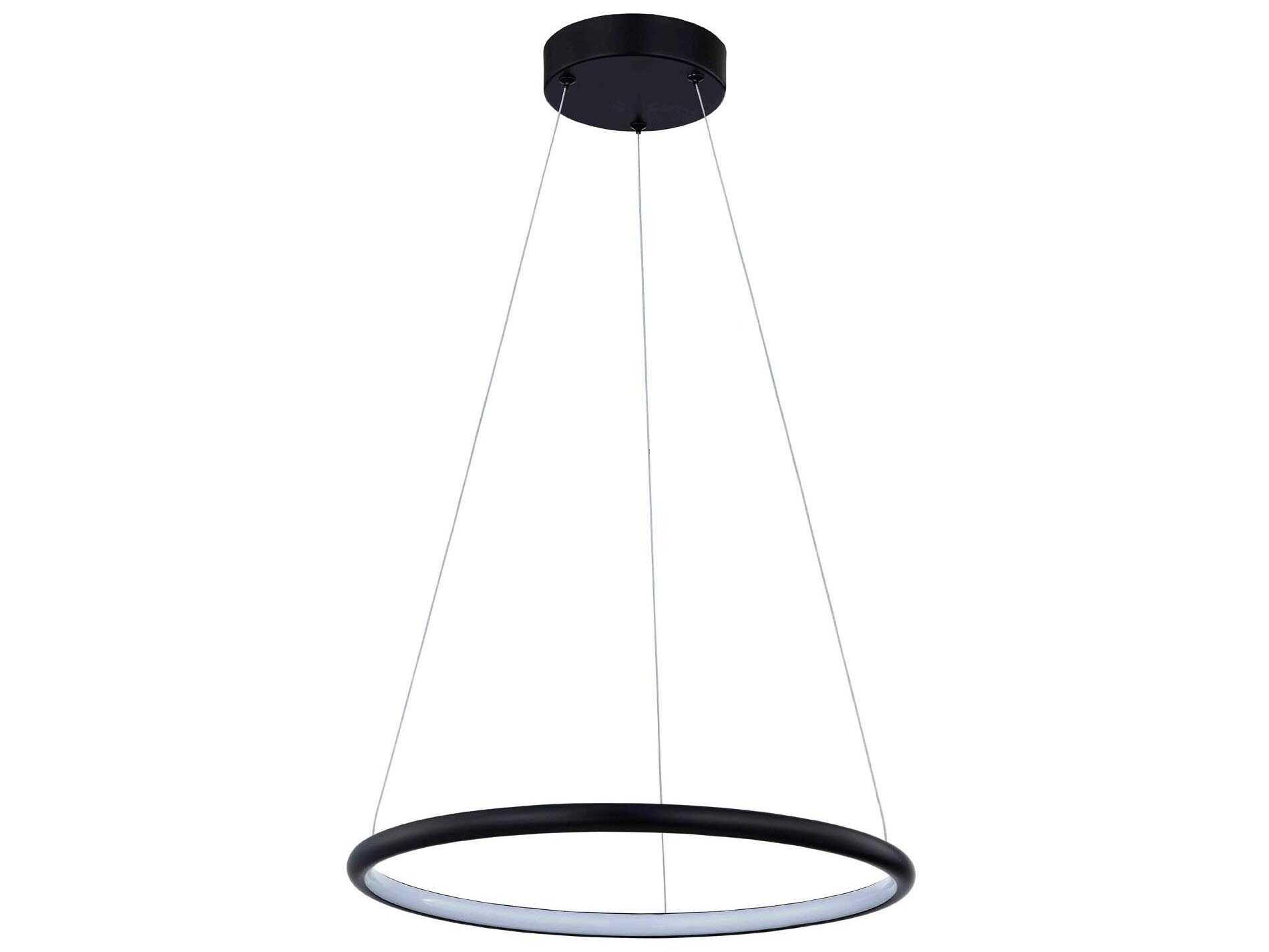 Justice Design Group Matte Black LED Round Pendant