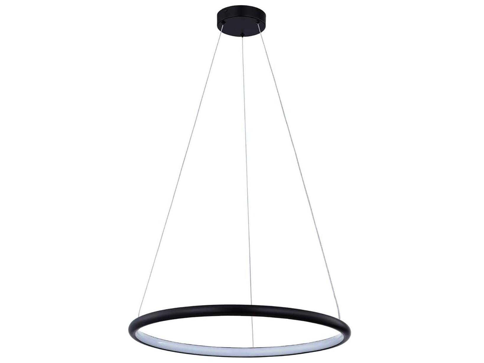 Justice Design Group Matte Black LED Round Pendant